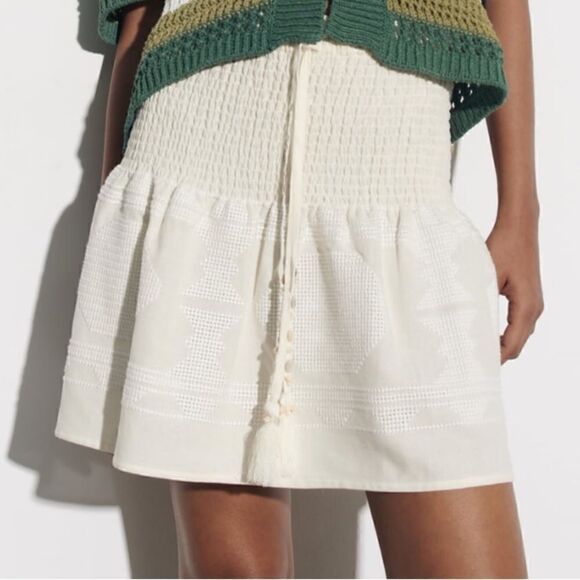 NWT Zara Linen Blend Short Skirt - Picture 5 of 12